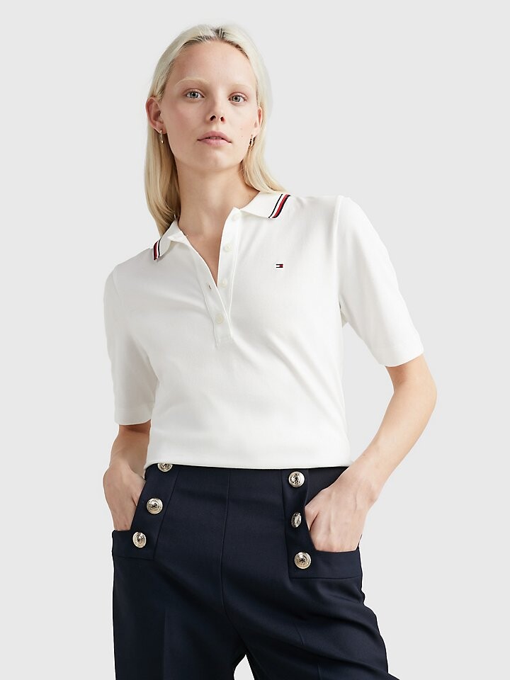 

Поло стандартной посадки с наконечниками Tommy Hilfiger