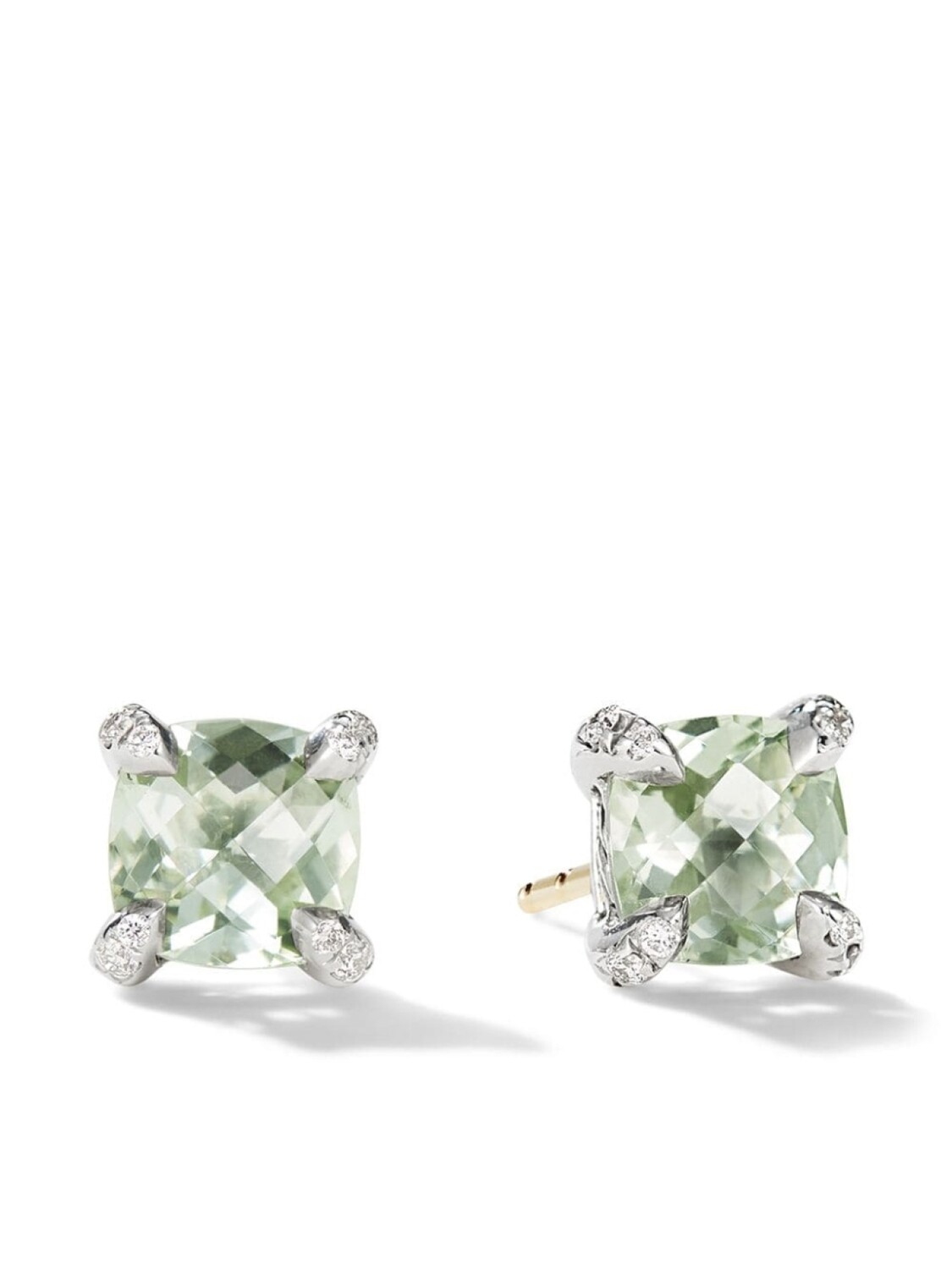 

Серебряные серьги Petite Chatelaine с празиолитом и бриллиантами David Yurman, зеленый