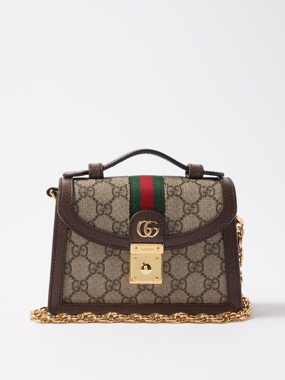 

Маленькая холщовая сумка ophidia с узором gg-supreme Gucci, коричневый