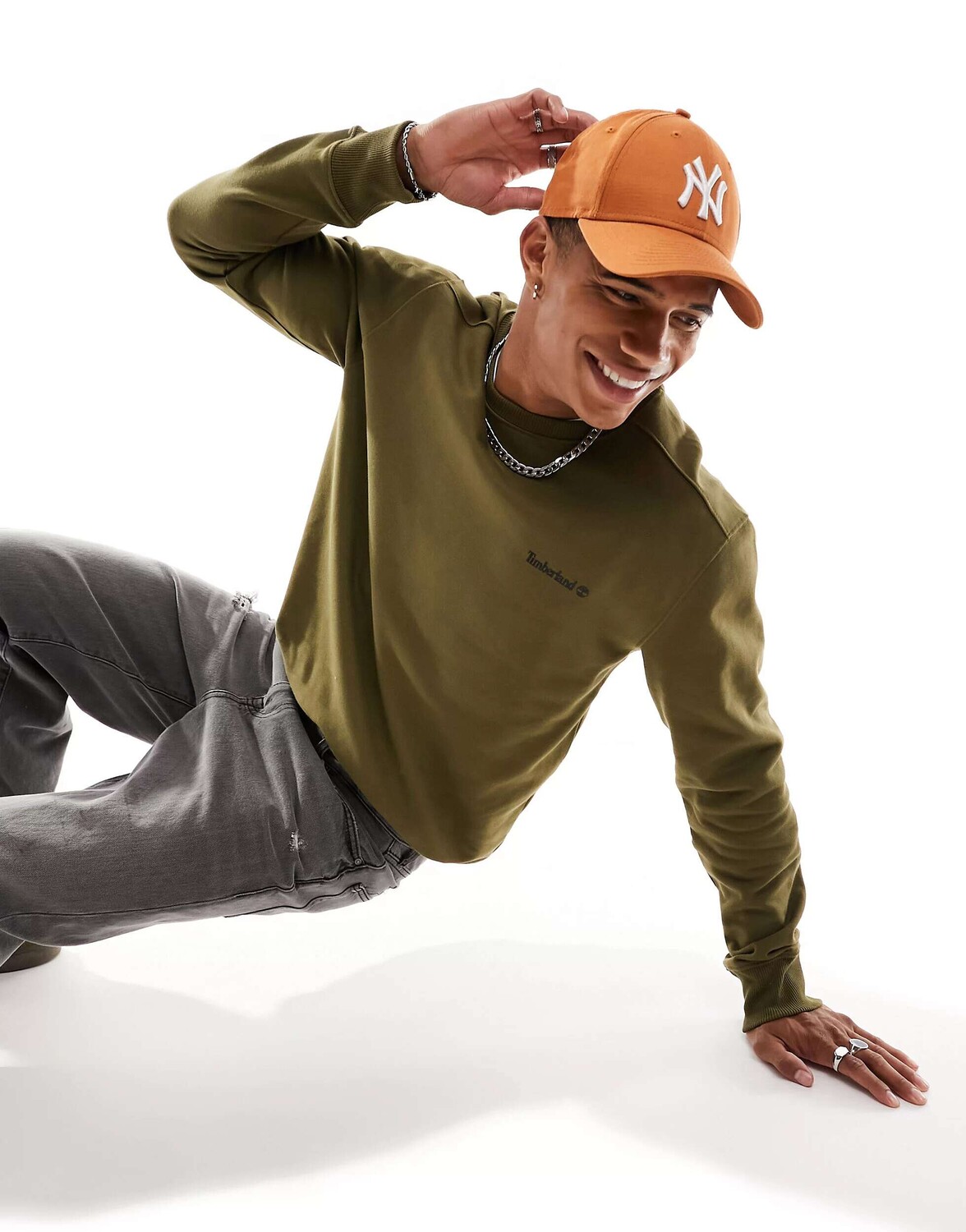 

Зеленая толстовка с маленьким логотипом Timberland, Зеленый