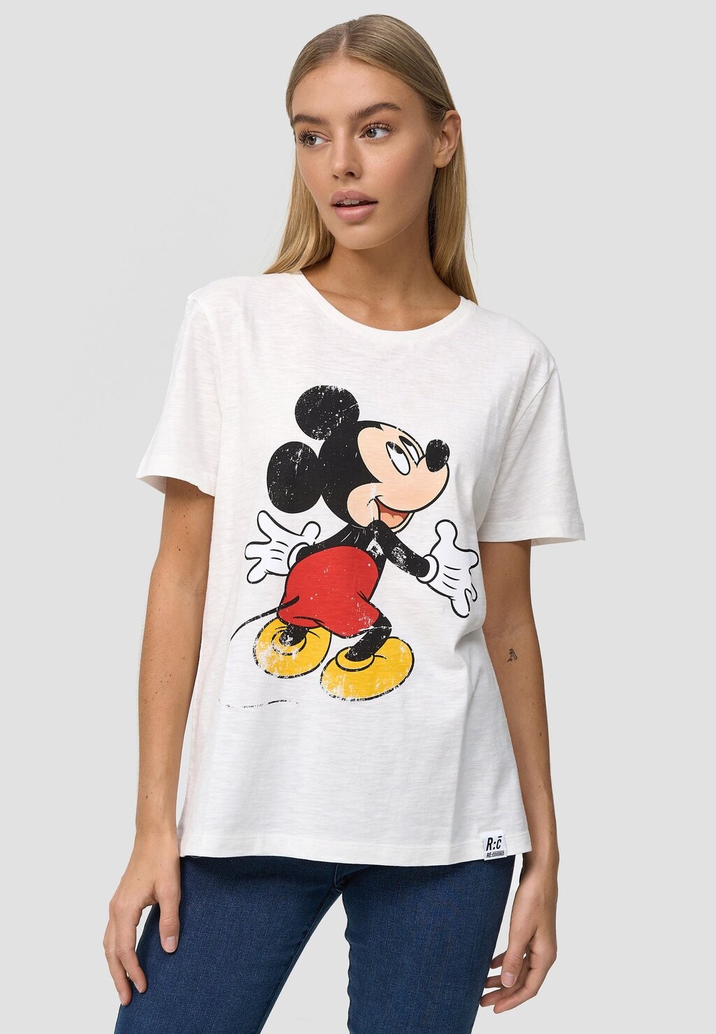 

Футболка с принтом MICKEY Re:Covered, белый