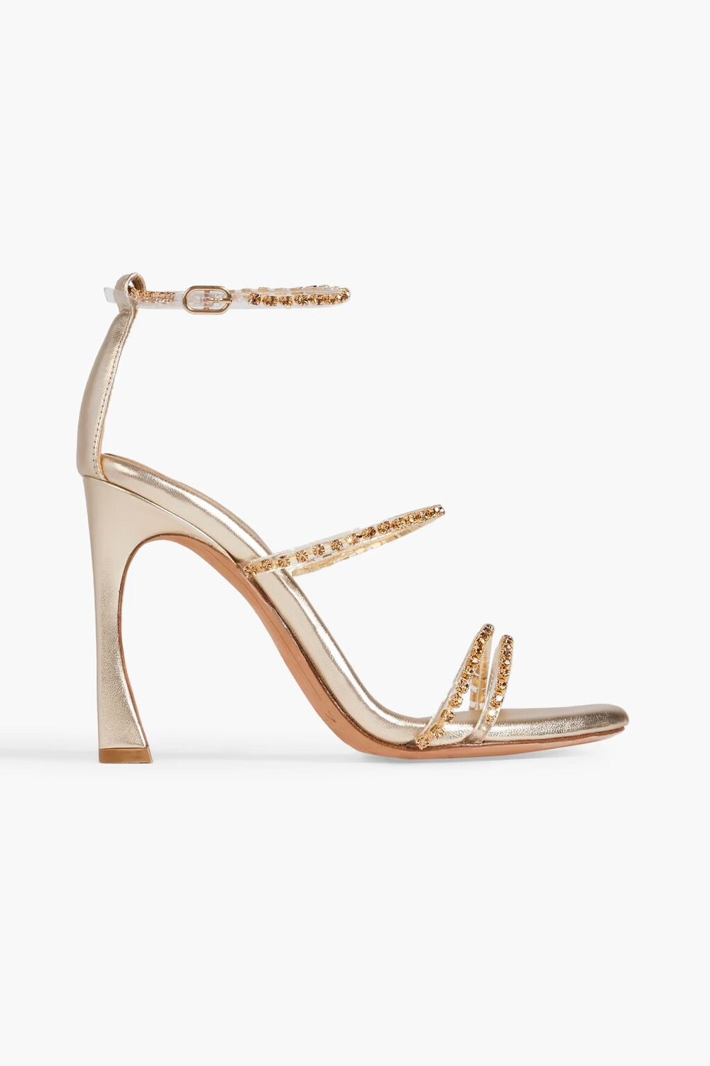 

Сандалии Dolores из кожи и ПВХ с декором Alexandre Birman, золото