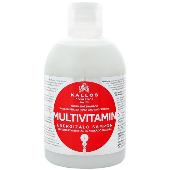 Бодрящий мультивитаминный шампунь для волос, 1000 мл Kallos, Multivitamin цена и фото