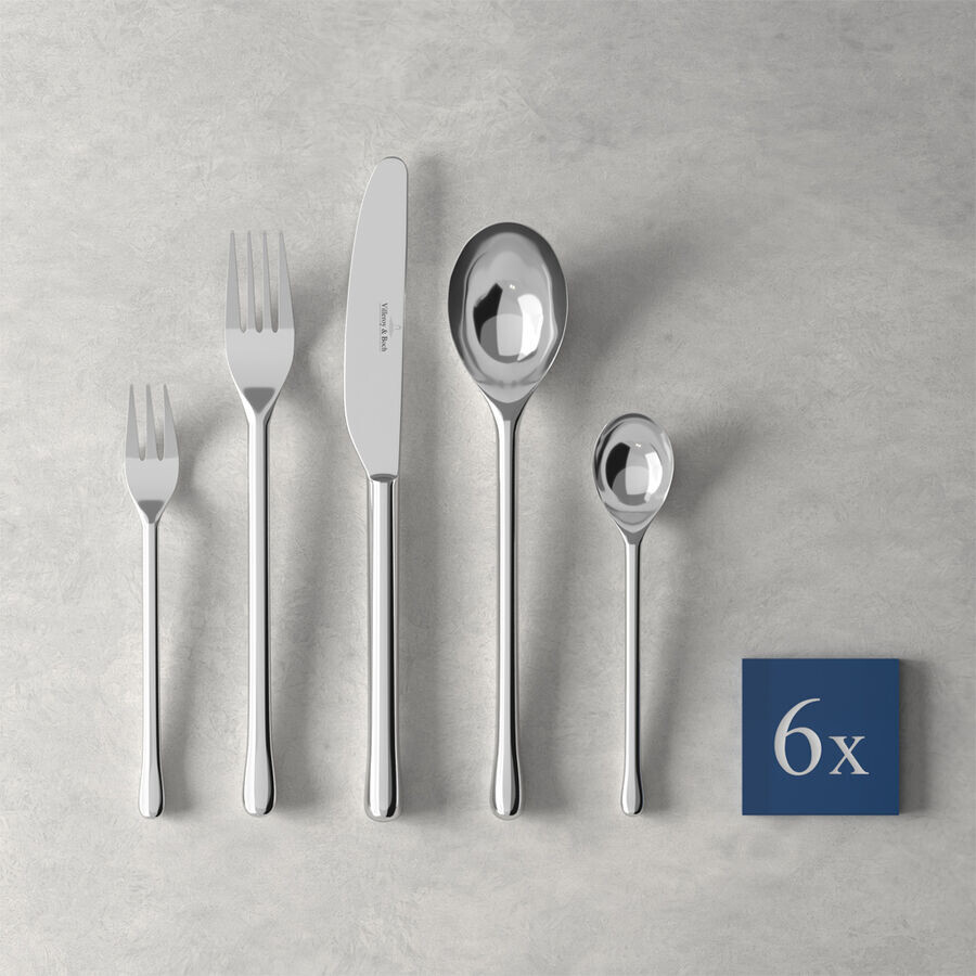 

Столовые приборы Удине 30 шт 42х27х5см Villeroy & Boch, серебро/платина