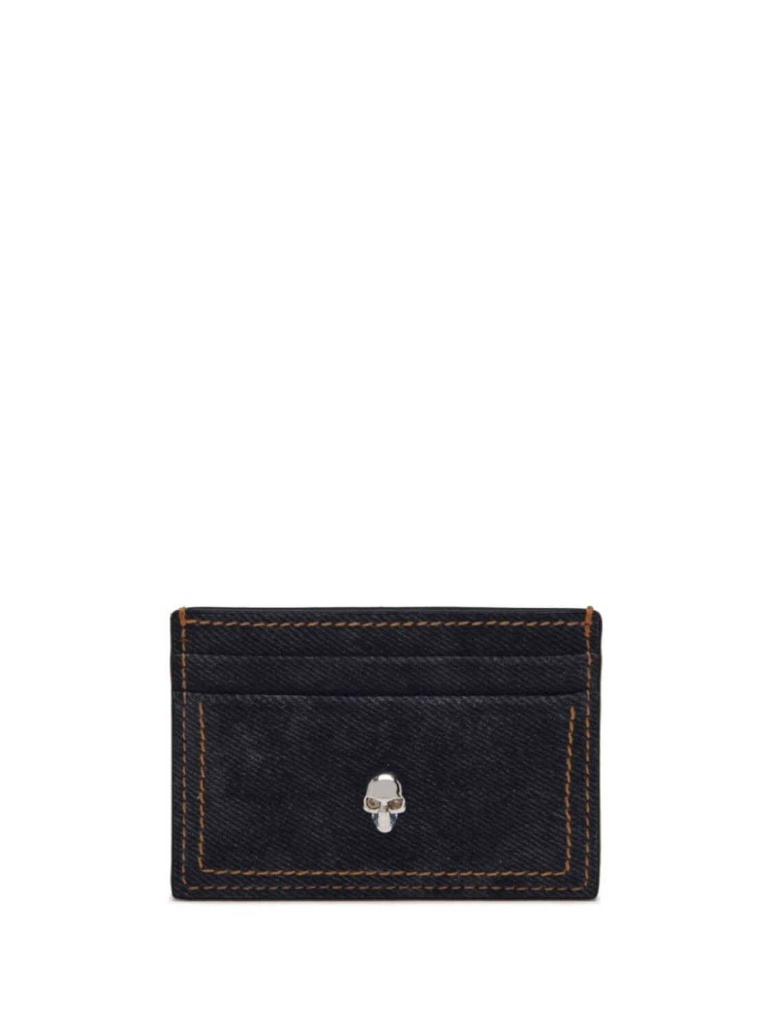 

Джинсовый картхолдер с декором Skull Alexander McQueen, синий