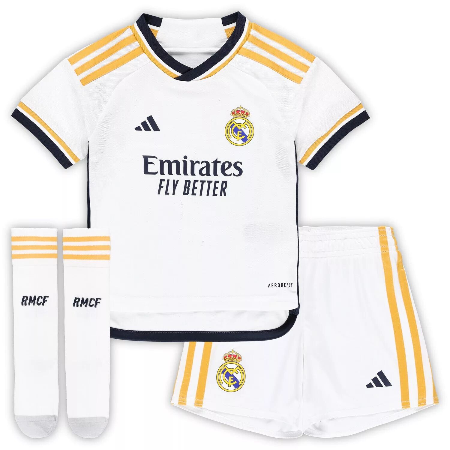 

Домашняя мини-форма Adidas White Real Madrid 2023/24 для малышей adidas