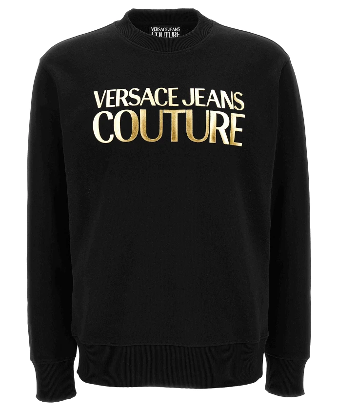 

Хлопковая толстовка с логотипом Versace Jeans Couture, черный