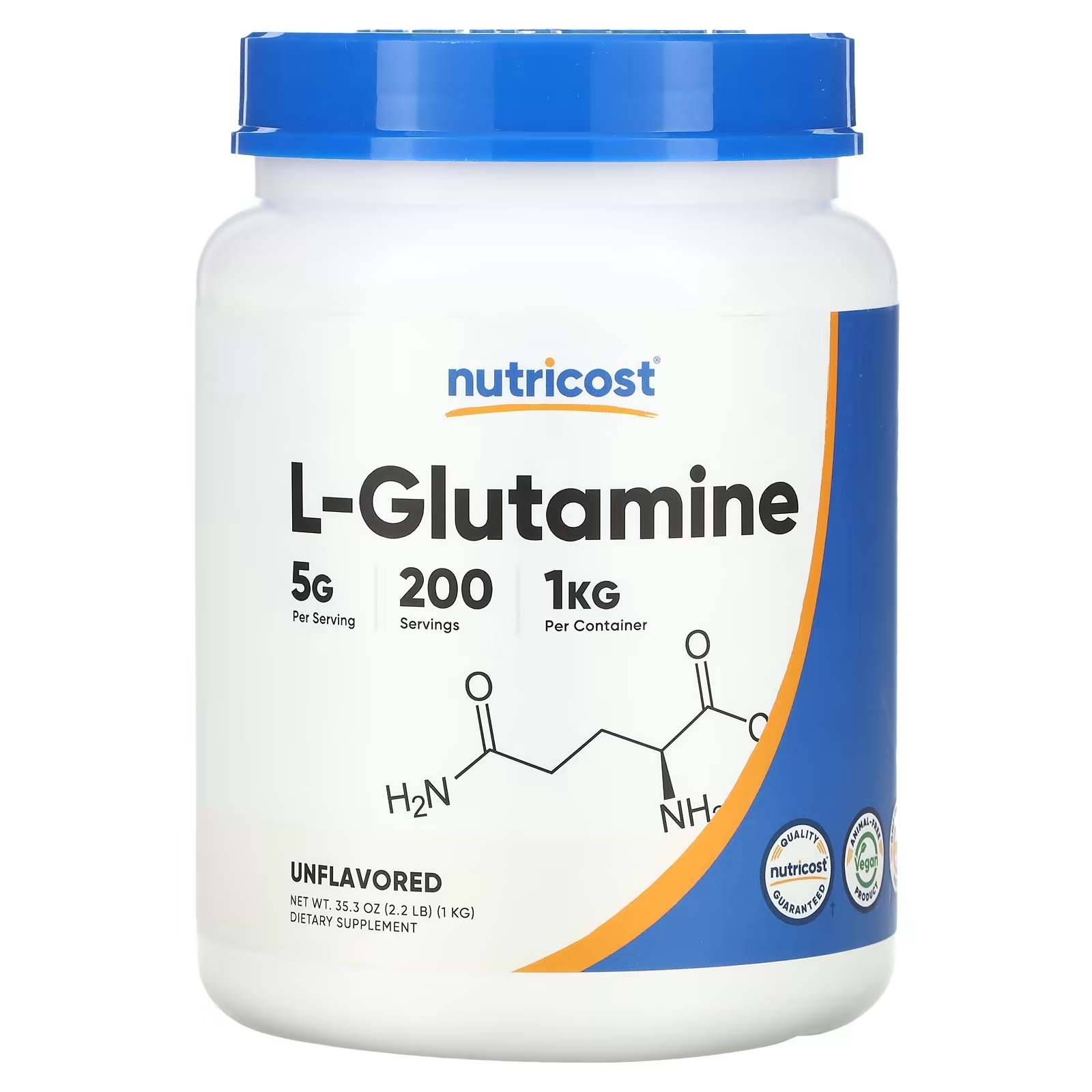 L-глутамин Nutricost, 1 кг