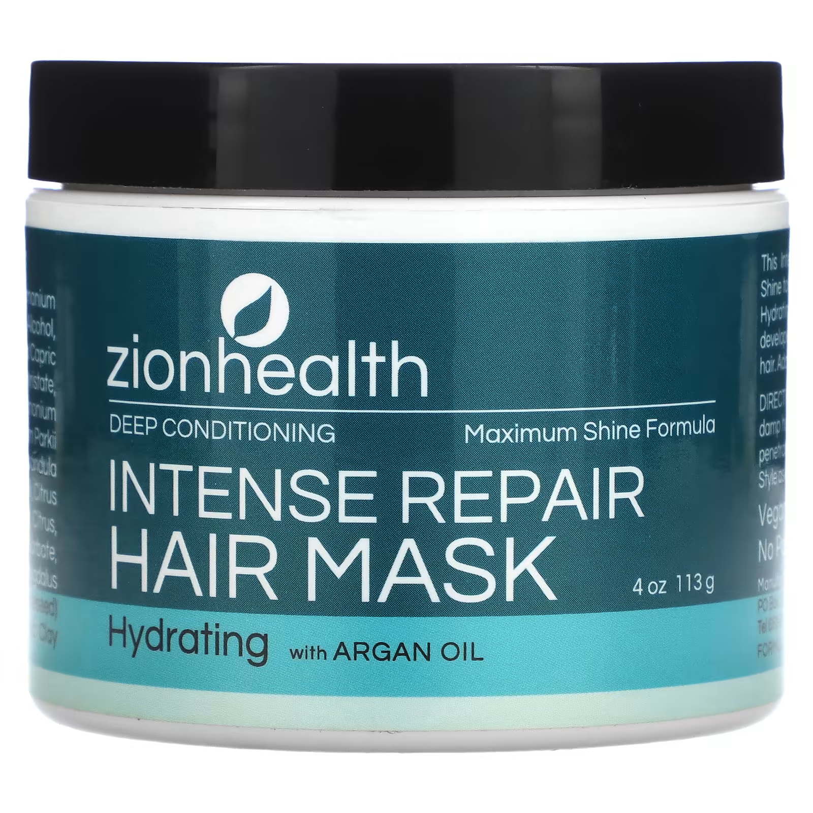 Маска для волос Zion Health Intense Repair, 4 унции (113 г) zion health скраб для кожи головы и волос с биотином кумкват 113 г 4 унции