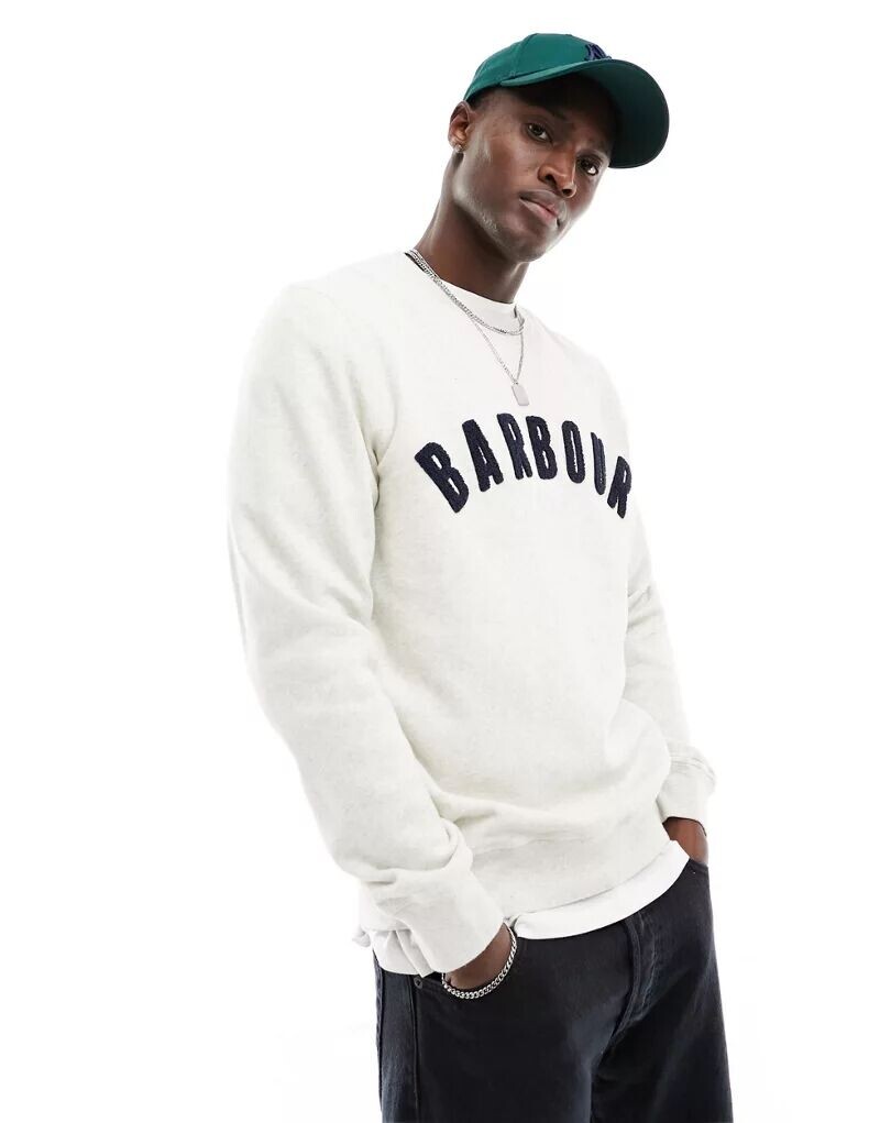 

Бежевый свитшот с логотипом Barbour Collegiate