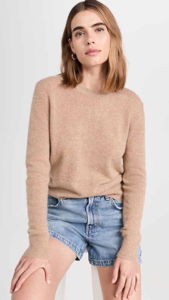 

Свитер White + Warren Cashmere Core Crewneck, кэмел