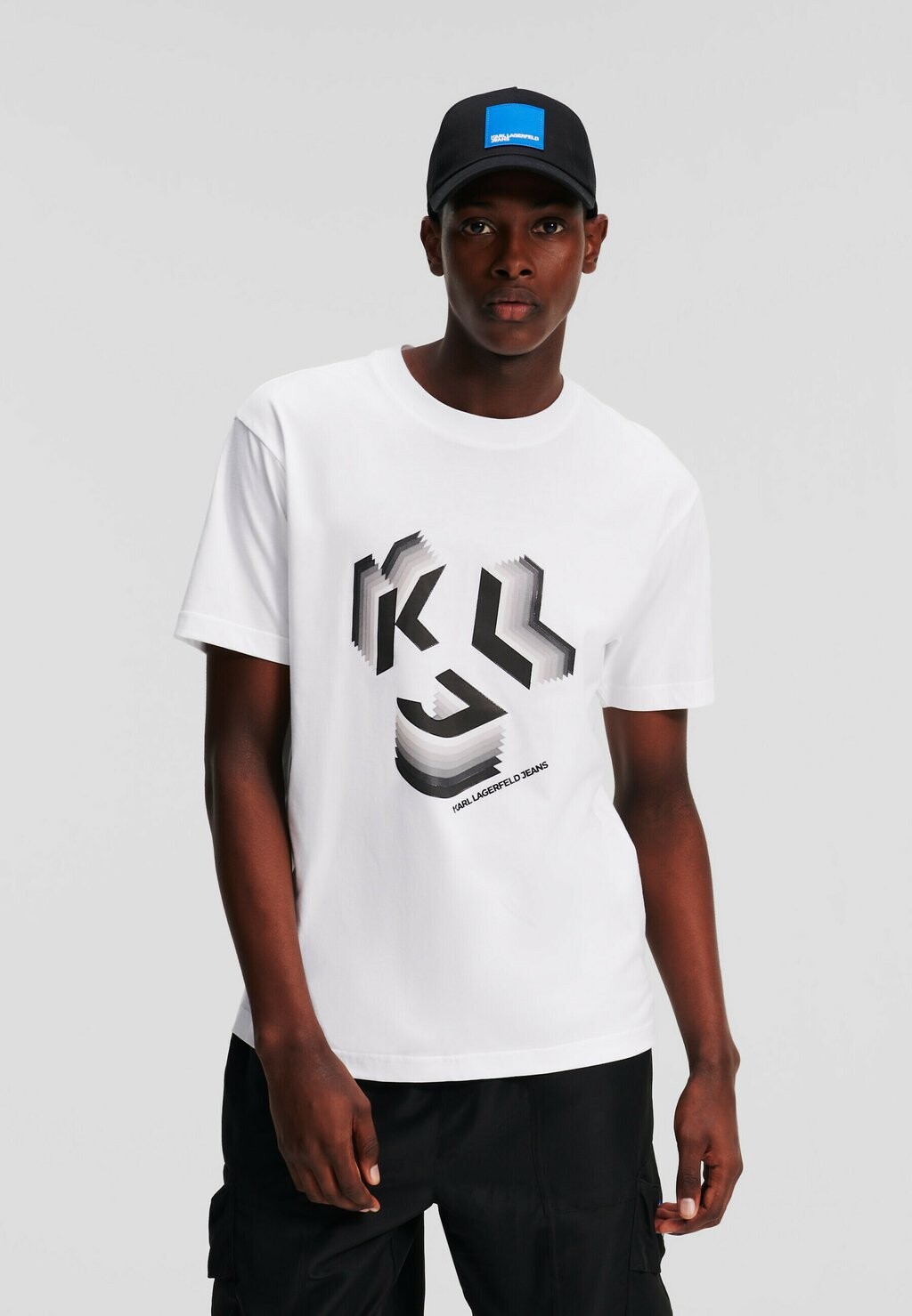 

Футболка с принтом 3D MONOGRAM REGULAR Karl Lagerfeld Jeans, цвет white