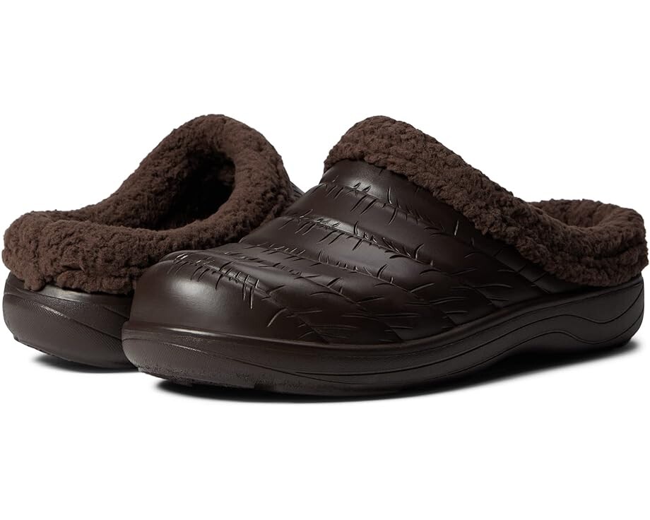 

Сабо SKECHERS Foamies Cozy Camper Puffer Clog w/ Sherpa Lining, цвет Chocolate