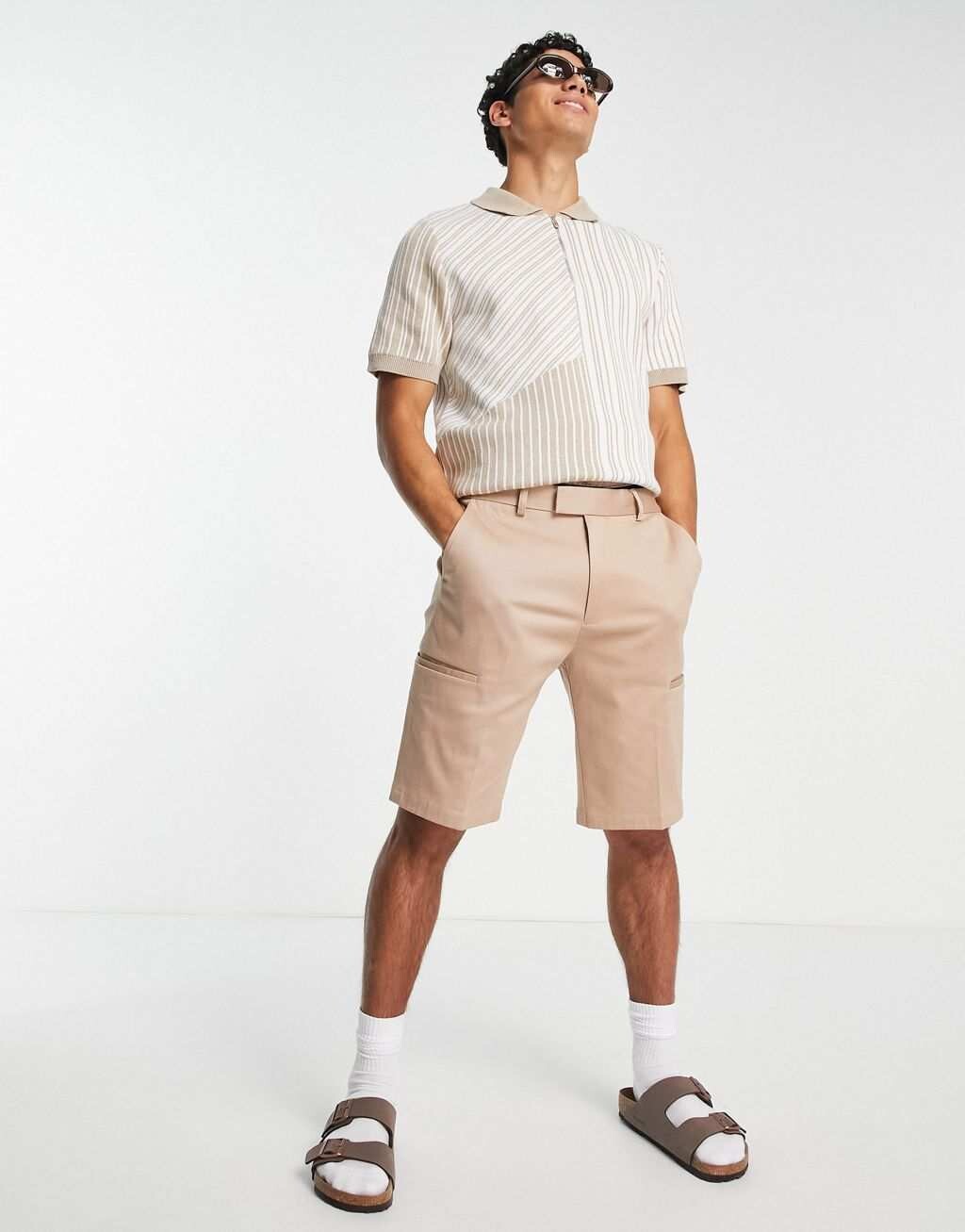 

Удлиненные элегантные шорты карго Topman