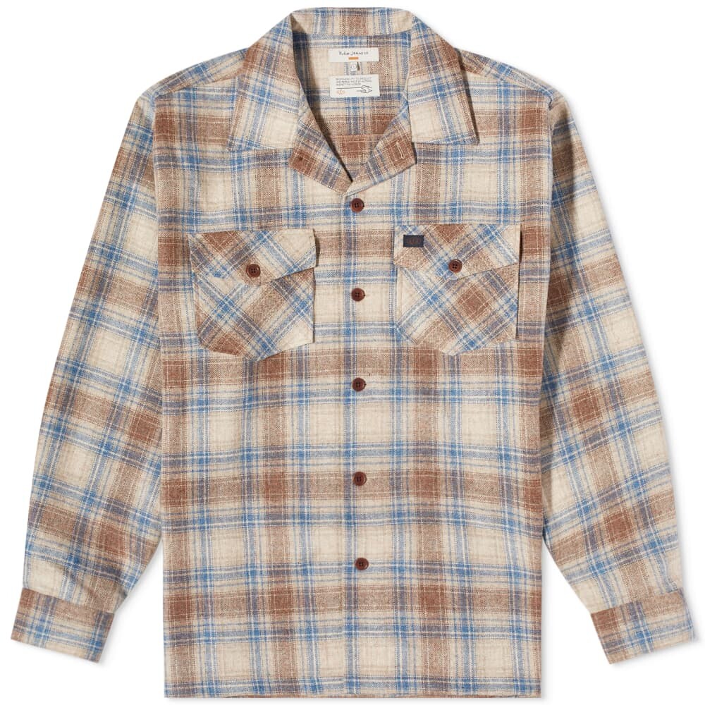 

Рубашка в клетку Nudie Jeans Co Vincent, бежевый