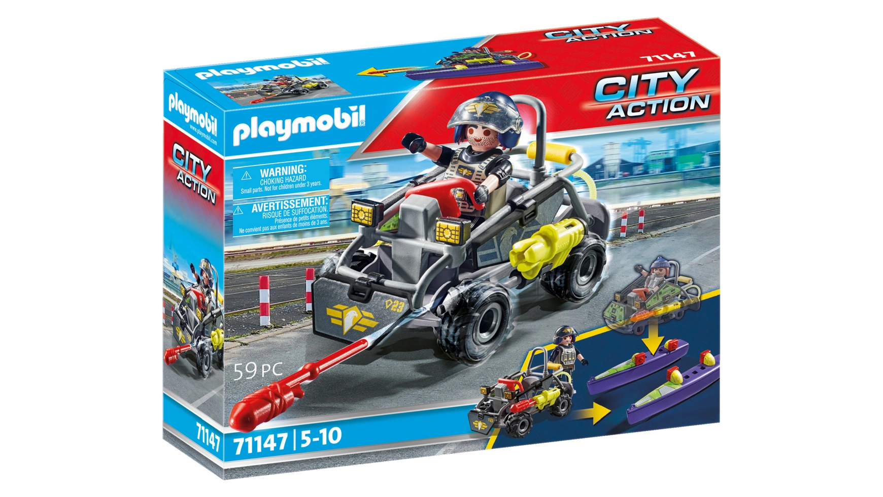 конструктор playmobil 70820 трюковое шоу квадроцикл с огненной City action квадроцикл swat multi-terrain quad Playmobil