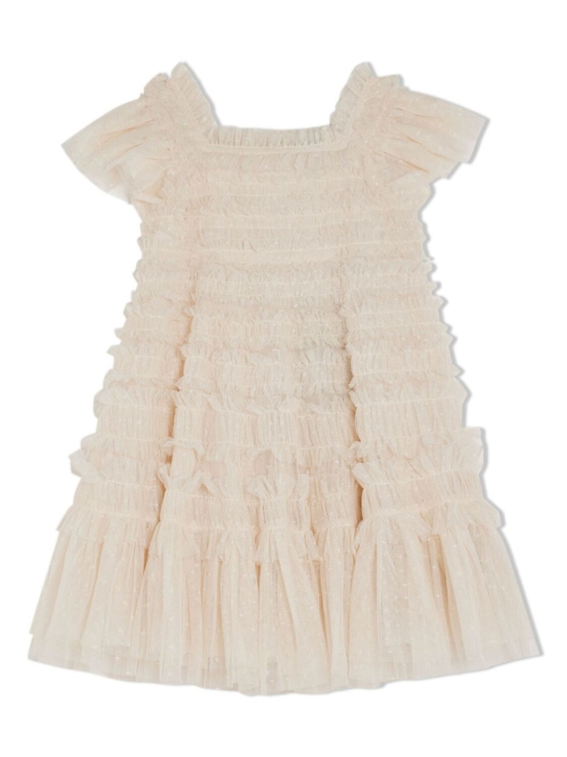 

NEEDLE & THREAD KIDS платье Lisette с оборками, нейтральный цвет