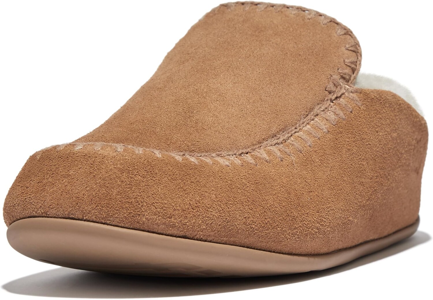 

Лоферы FitFlop Chrissie II Haus Crochet-Stitch Shearling Slippers, цвет Desert Tan