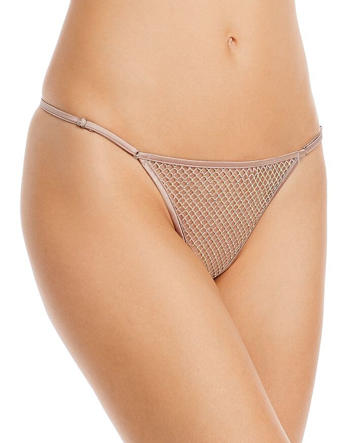 

Стринги стринги в сеточку с V-образным вырезом и стразами Fleur du Mal