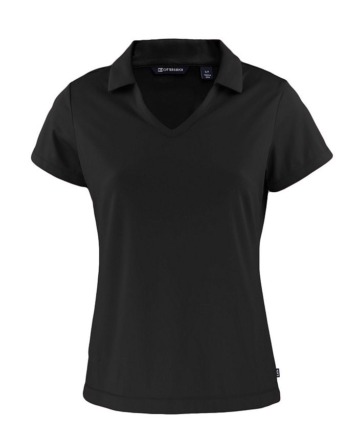 Женская рубашка-поло с v-образным вырезом из переработанного материала Daybreak Eco Cutter & Buck, черный