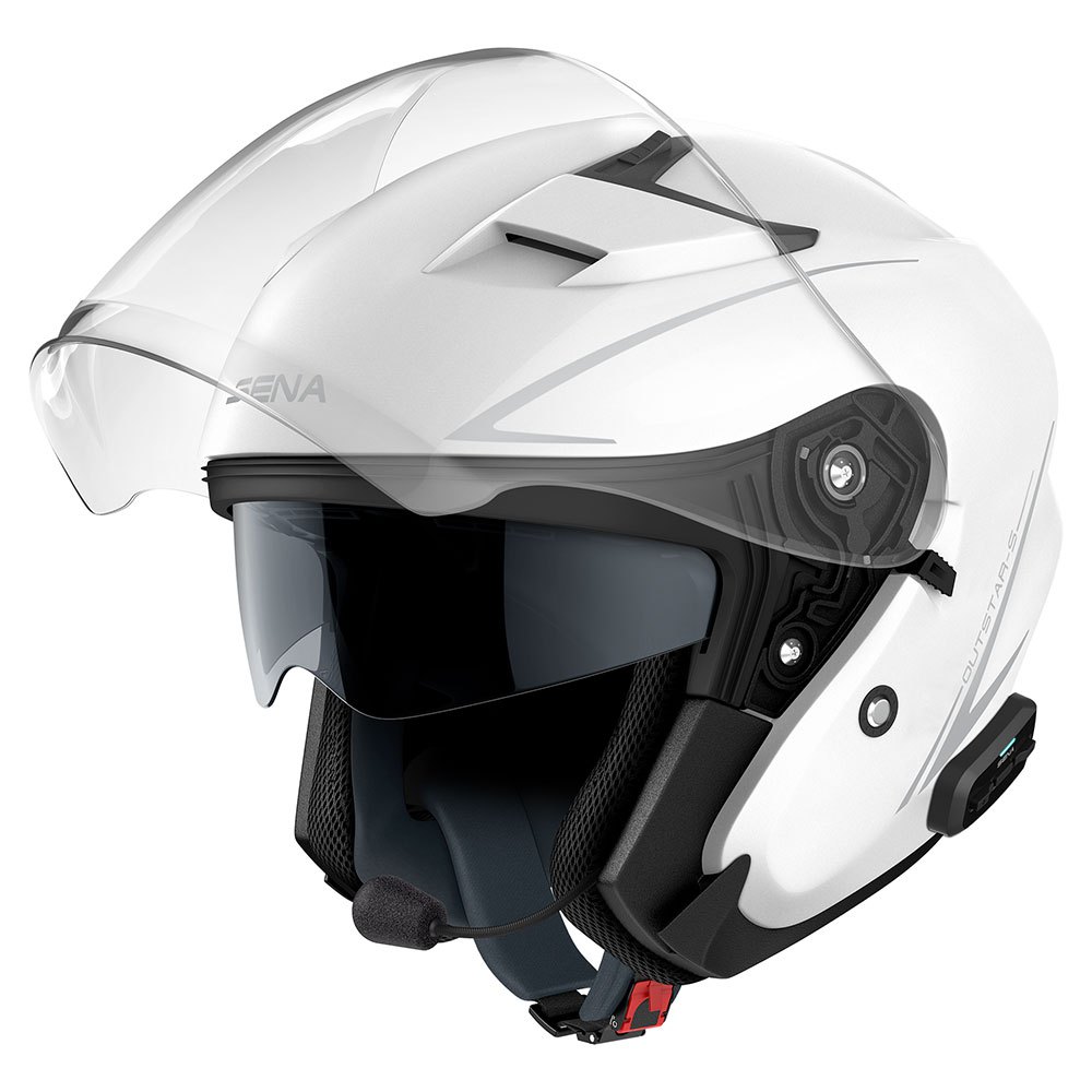 цена Открытый шлем Sena Outstar S Bluetooth, белый