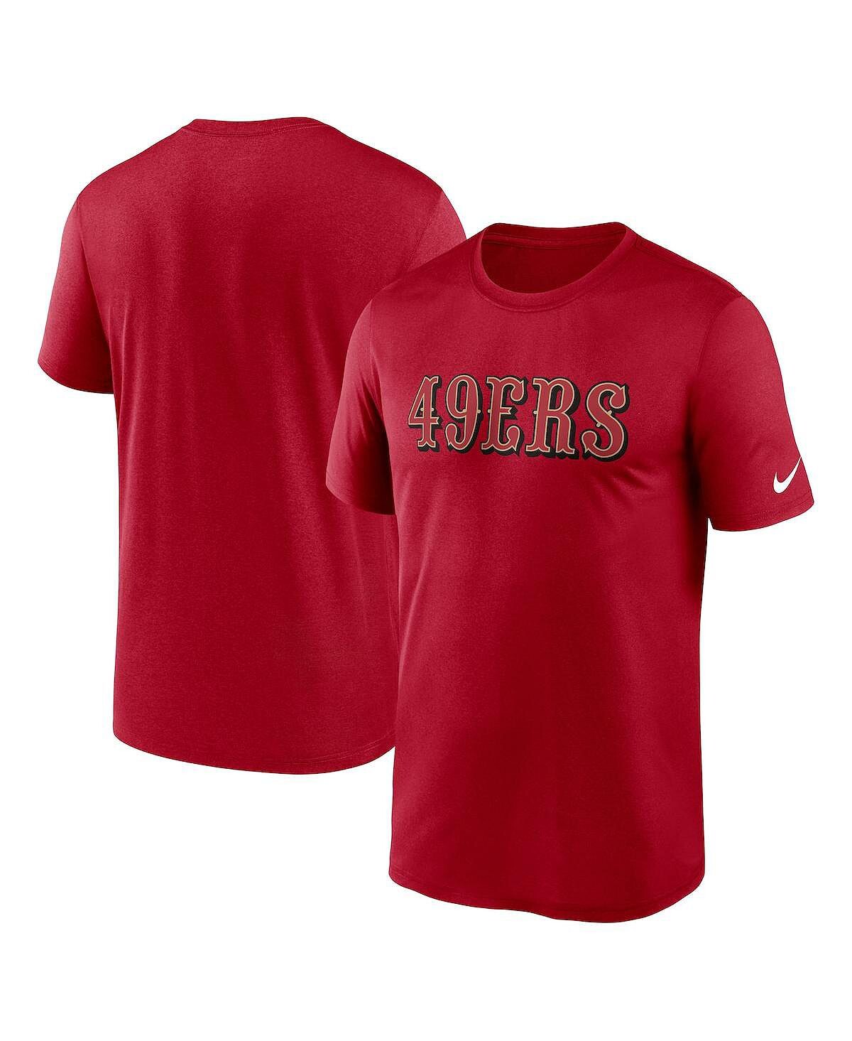 

Мужская футболка Scarlet San Francisco 49ers Legend Wordmark Performance Nike