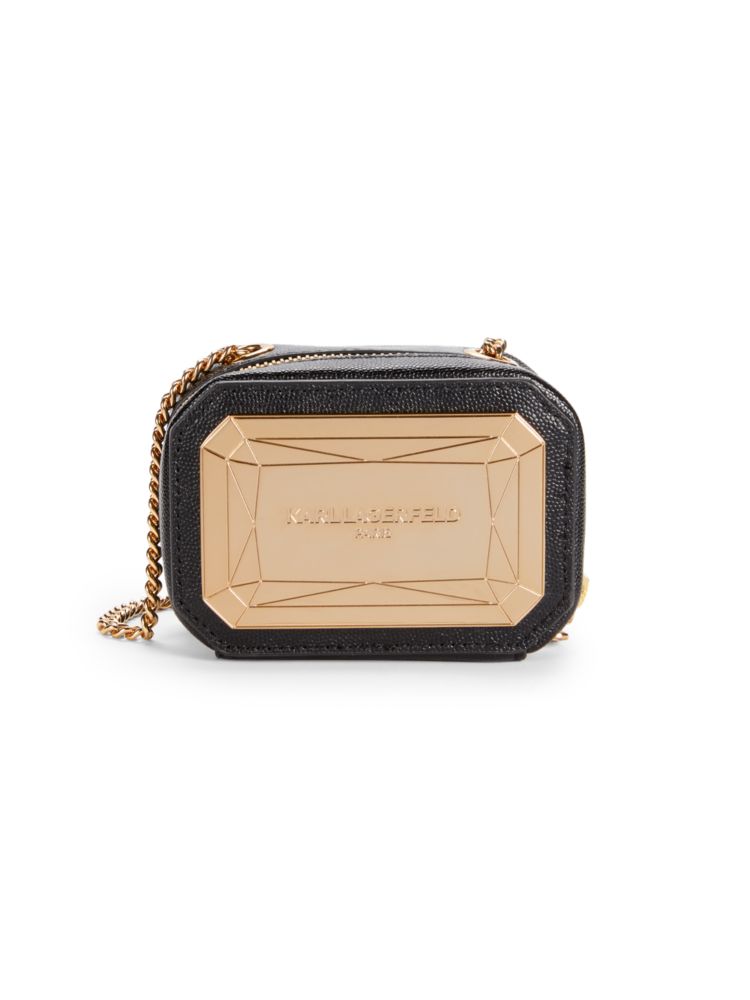 Кожаная сумка через плечо Kosette Jewel Karl Lagerfeld Paris, цвет Black Gold