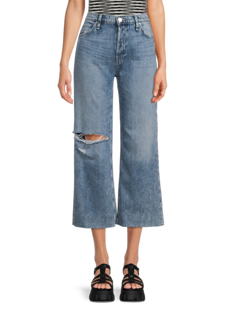 цена Укороченные широкие джинсы Rosie с высокой посадкой Hudson, цвет Young At Heart