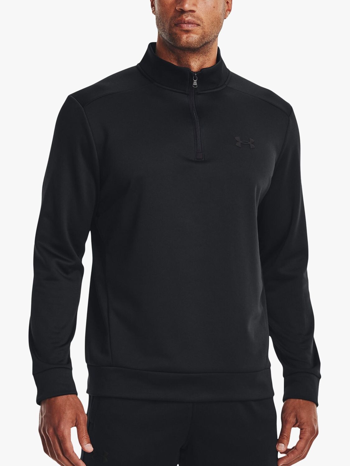 

Спортивная футболка с длинным рукавом на молнии 1/2 Under Armour Armor Fleece, черная