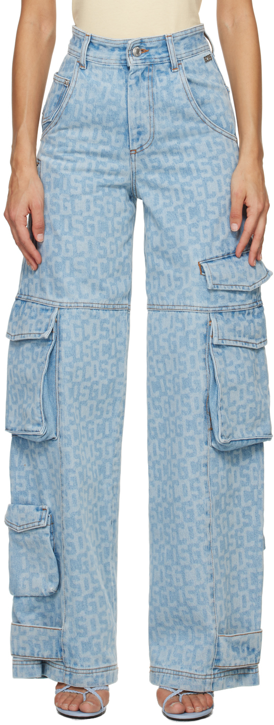Синие джинсы ультракарго Gcds
