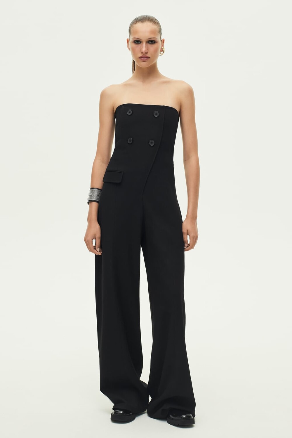 

Комбинезон без бретелек Zw Collection ZARA, черный