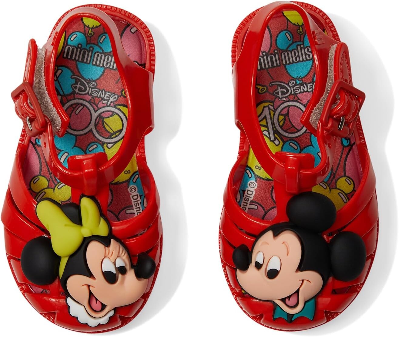 Сандалии на плоской подошве Pos+Disney 100 BB Mini Melissa, красный