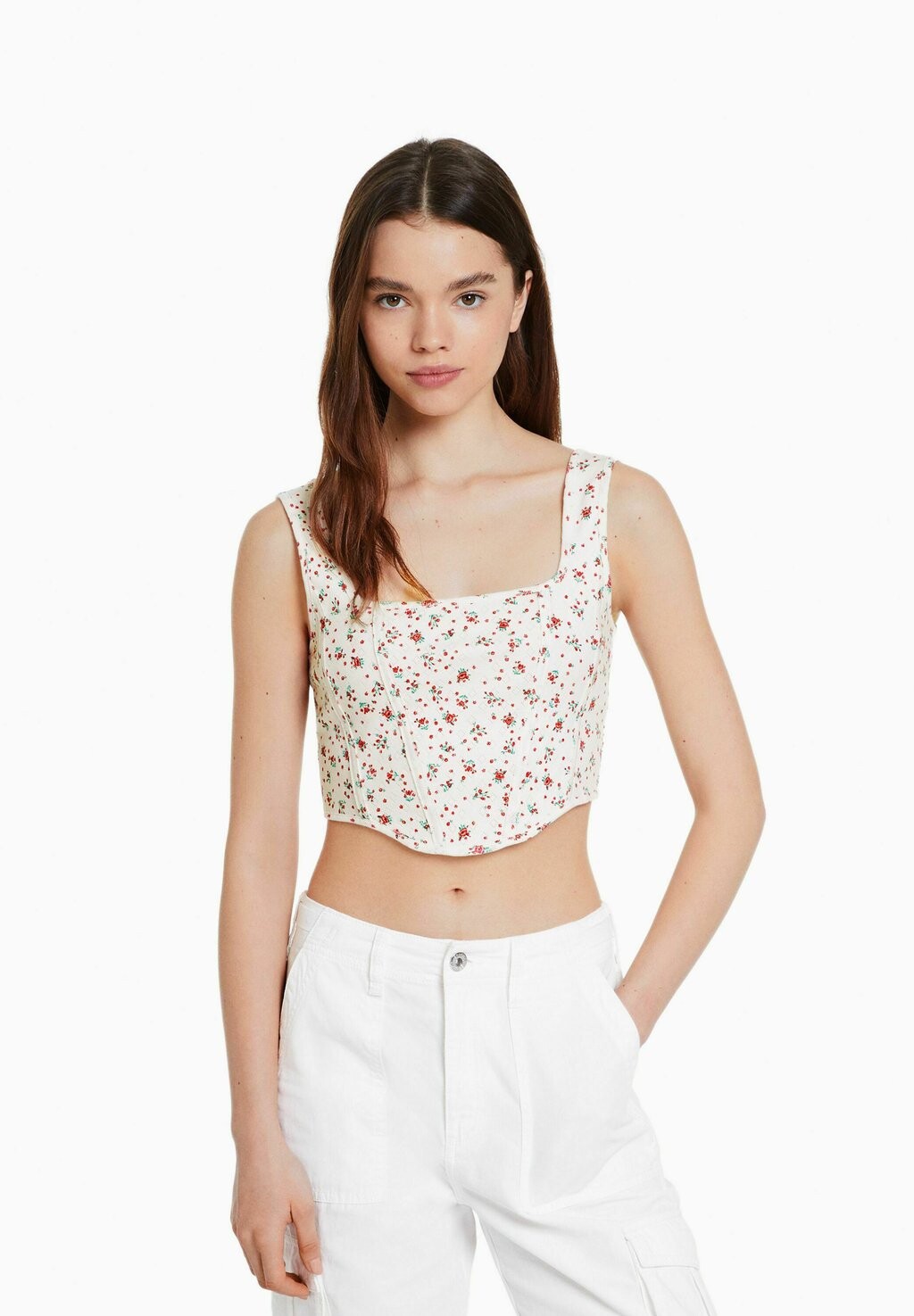 

Топ Bershka, бежевый