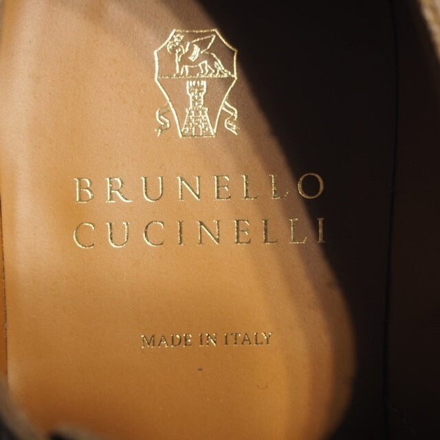 

Brunello Cucinelli новые мужские броги дерби бежевые кожаные туфли, бежевый