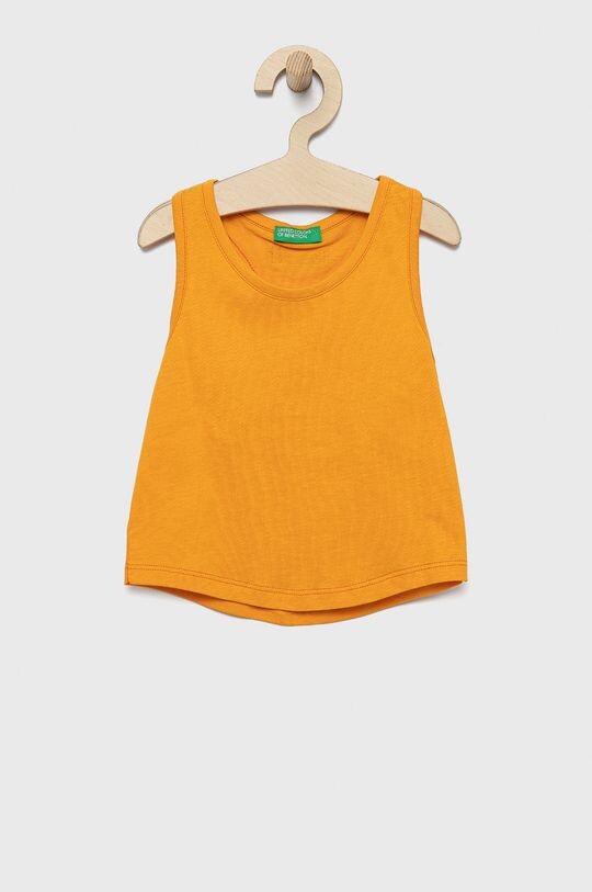 

Детский хлопковый топ United Colors of Benetton, оранжевый