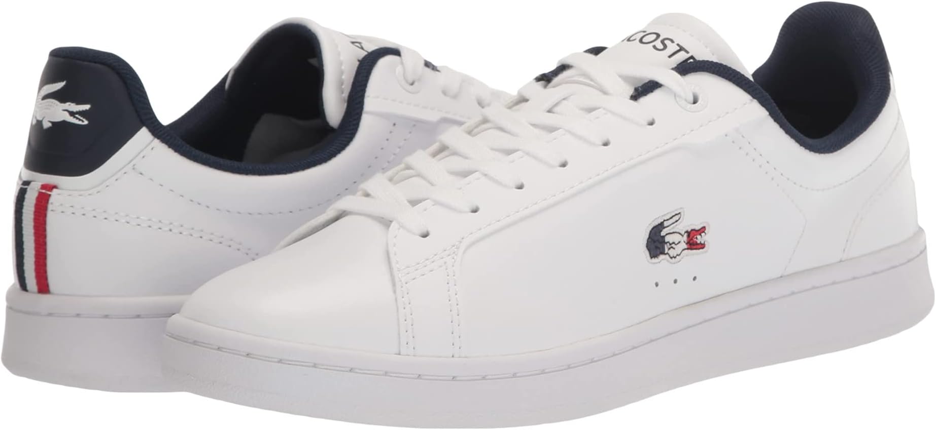 Кроссовки Carnaby Pro Tri 123 1 Lacoste, цвет White/Navy/Red кроссовки lacoste run spin white navy red