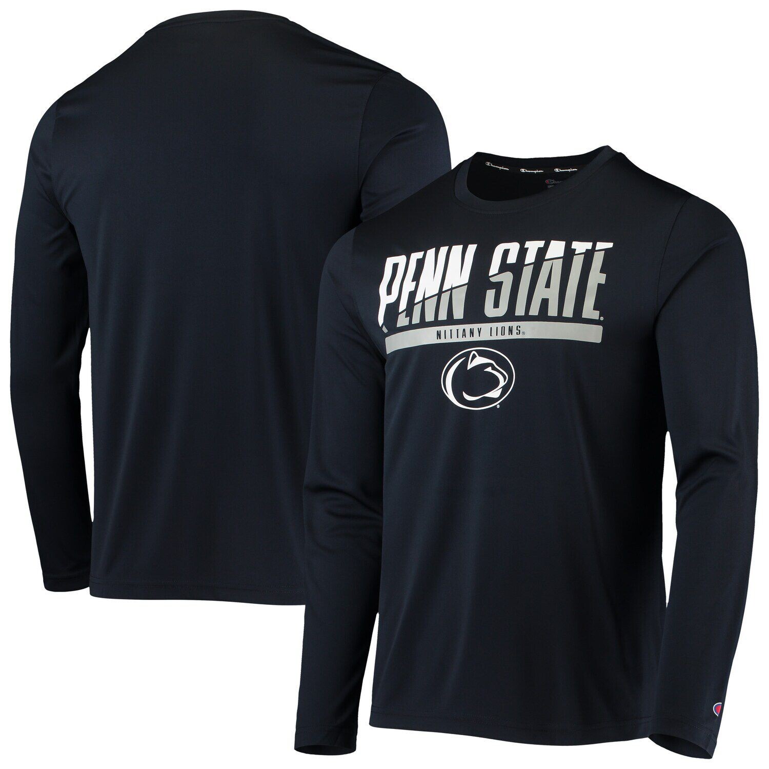 

Мужская темно-синяя футболка Champion Penn State Nittany Lions с надписью Slash с длинными рукавами