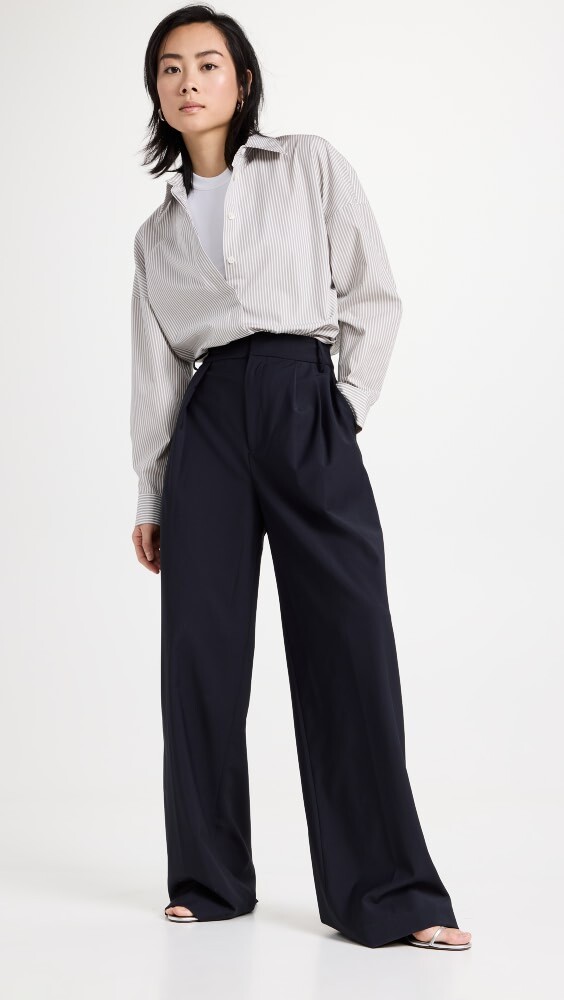 

Брюки Tibi Tropical Wool Stella, нави