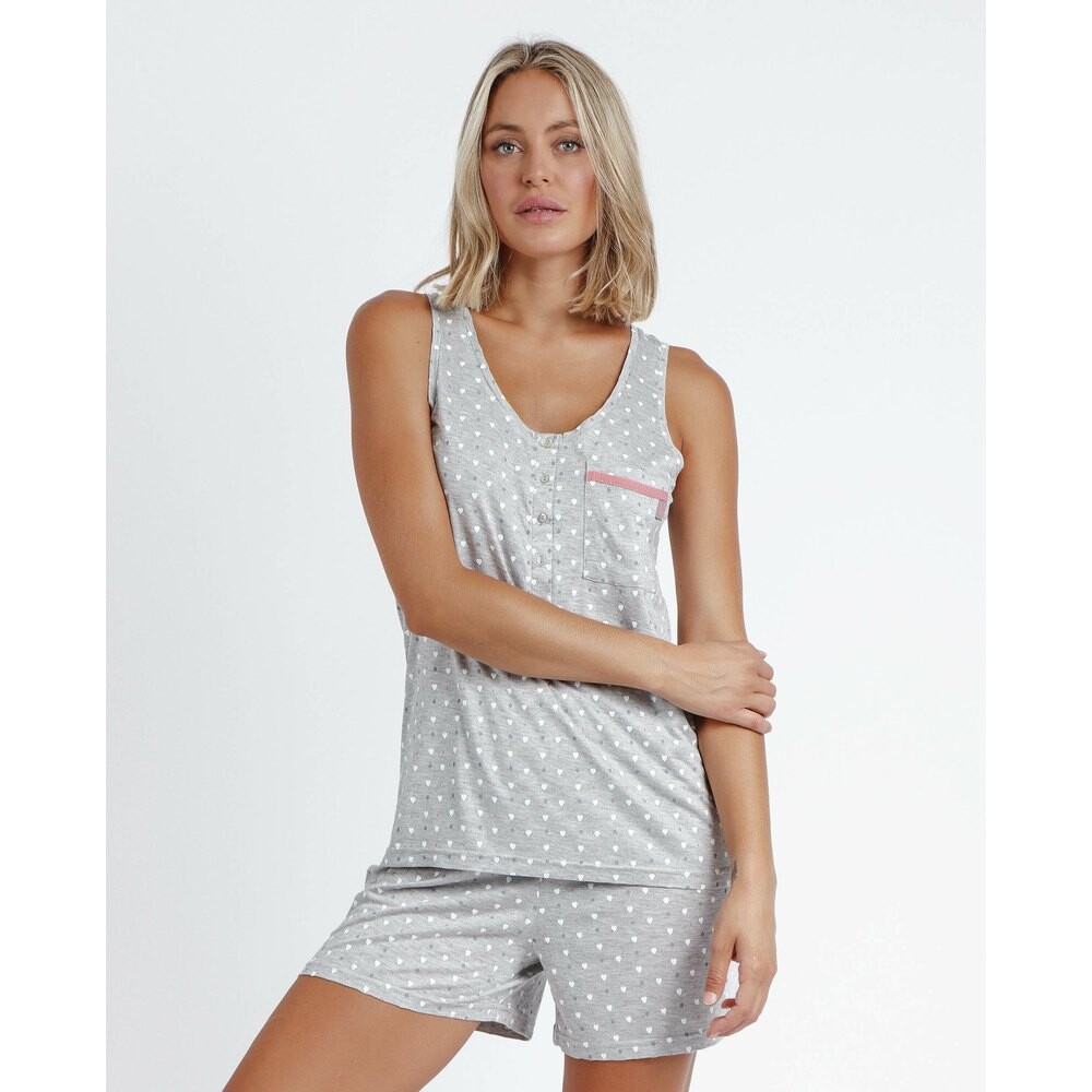 

Пижама Admas Classic Love Sleeveless, серый