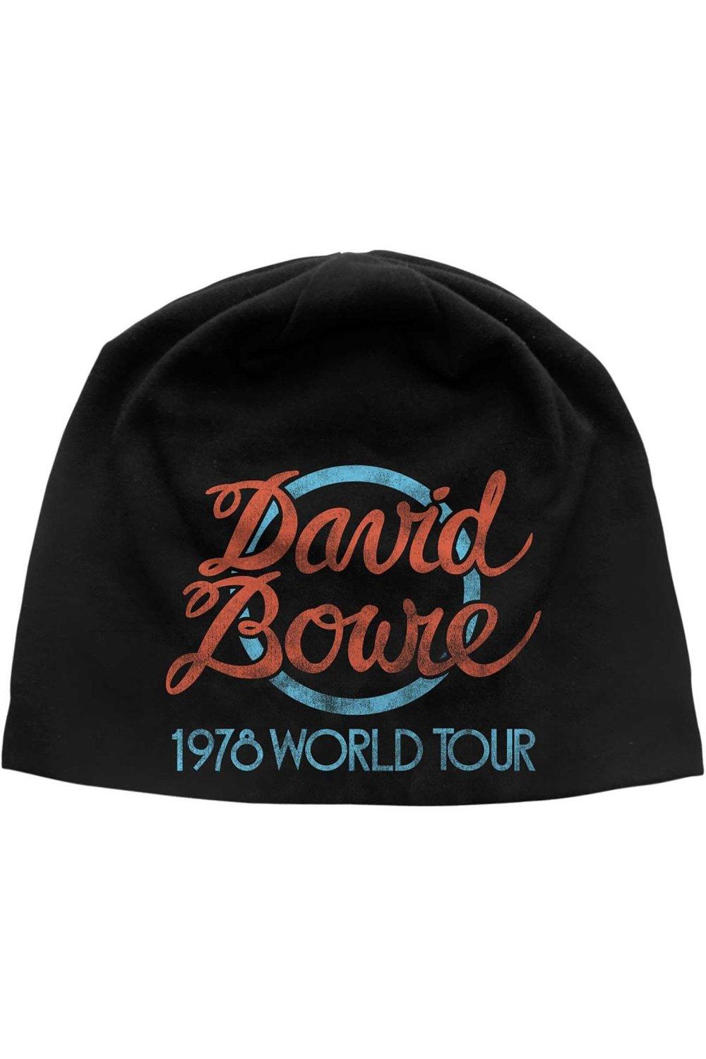 Шапка с логотипом World Tour 1978 года David Bowie, черный