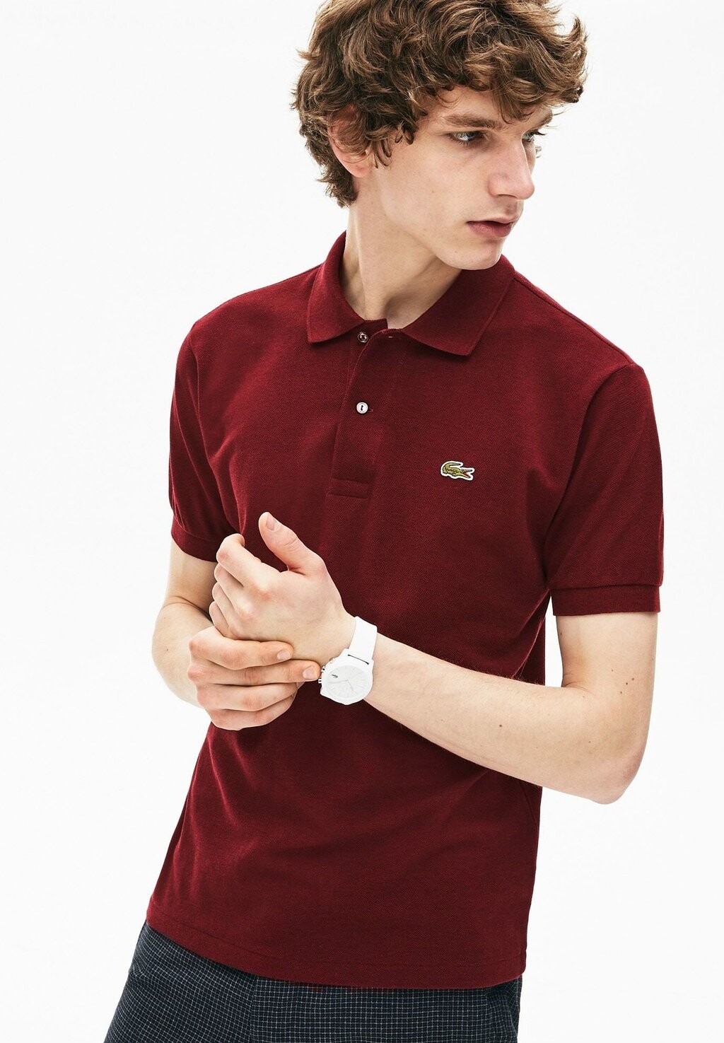 

Поло Lacoste, темно-красный