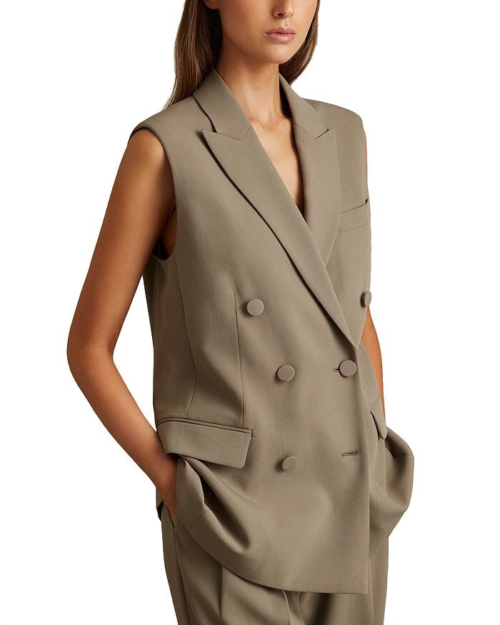 

Длинный жилет REISS Madelyn, коричневый/бежевый
