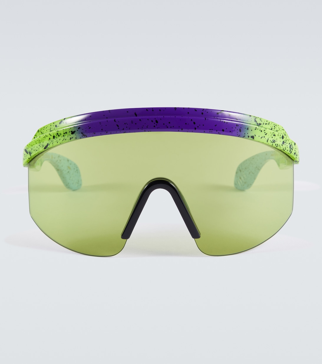 Солнцезащитные очки-маски Gucci, зеленый