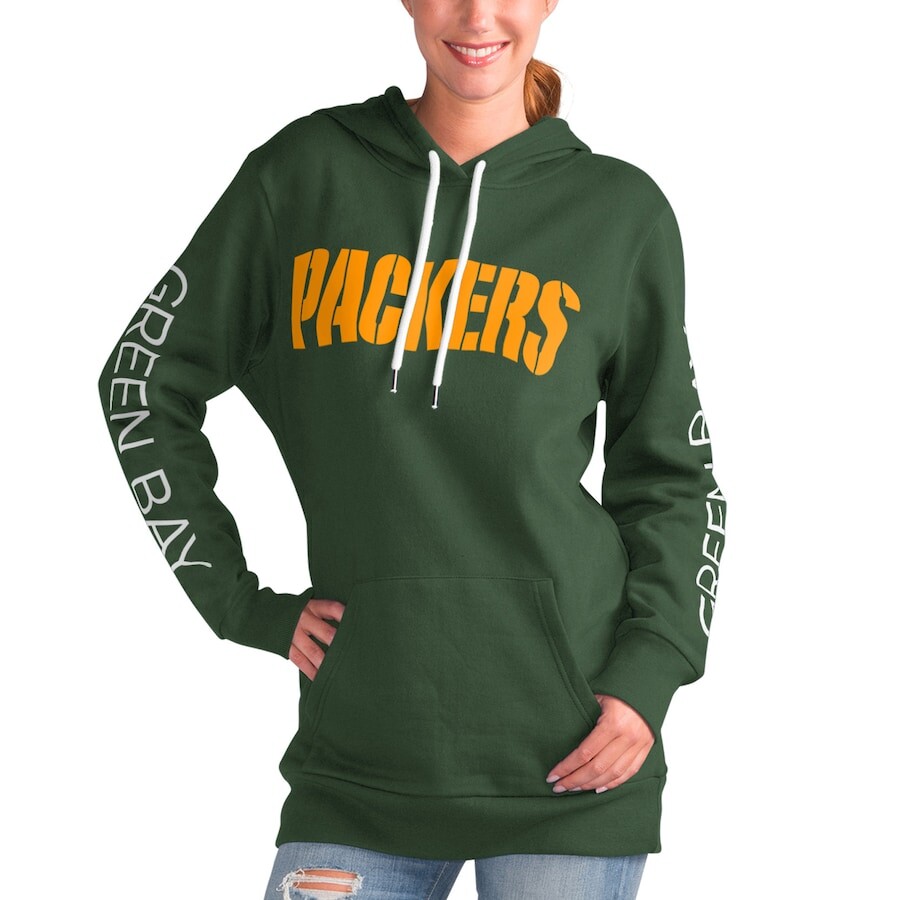 

Пуловер с капюшоном G-III 4Her by Carl Banks Green Bay Packers, зеленый