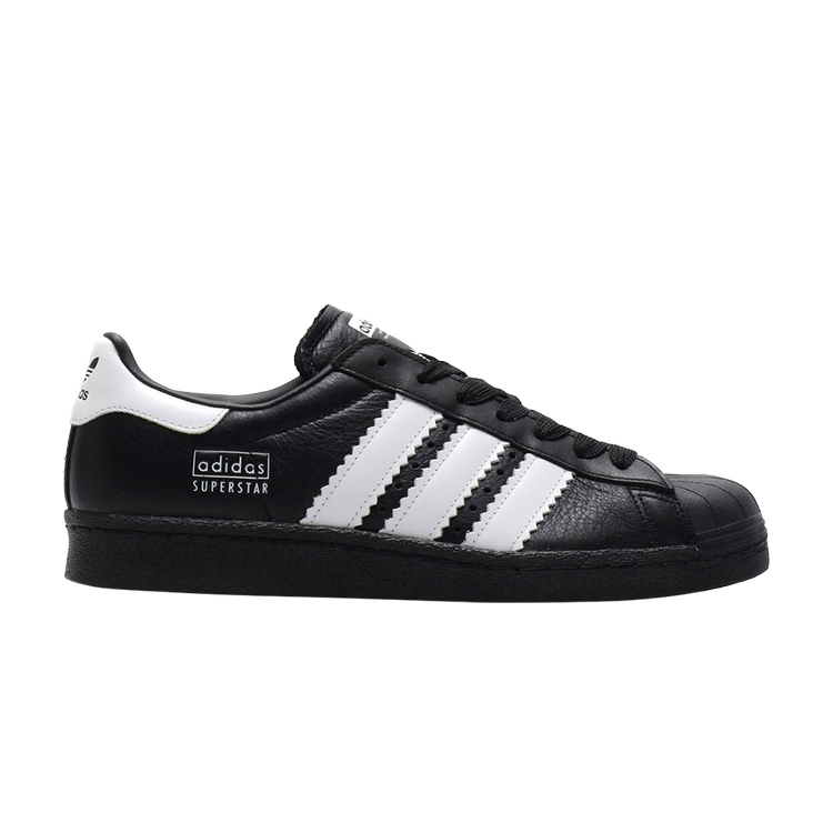 Кроссовки Adidas Superstar 'Black White', черный кроссовки adidas superstar wordmark heel stripe white black черный