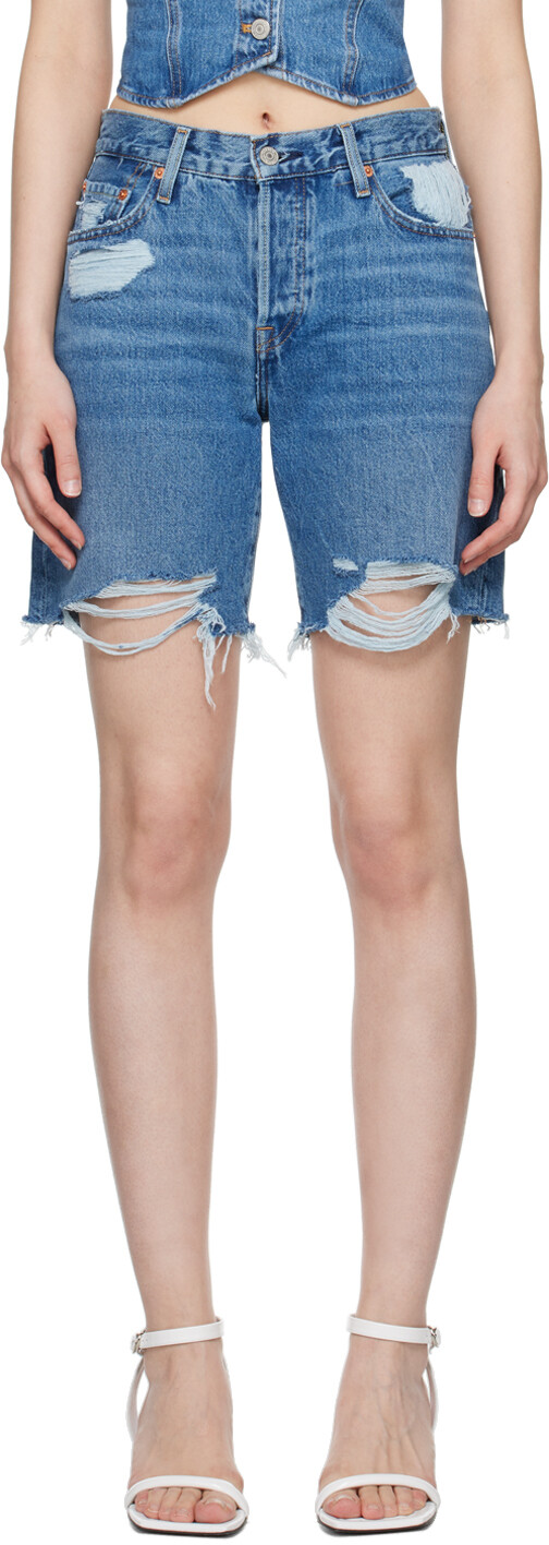 

Синие джинсовые шорты 501 90-х годов Levi's