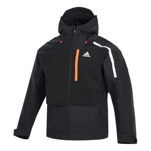 цена Куртка Men's adidas Th Protek Wvjkt Athleisure Casual Sports Solid Color Hooded Woven Jacket Black, черный