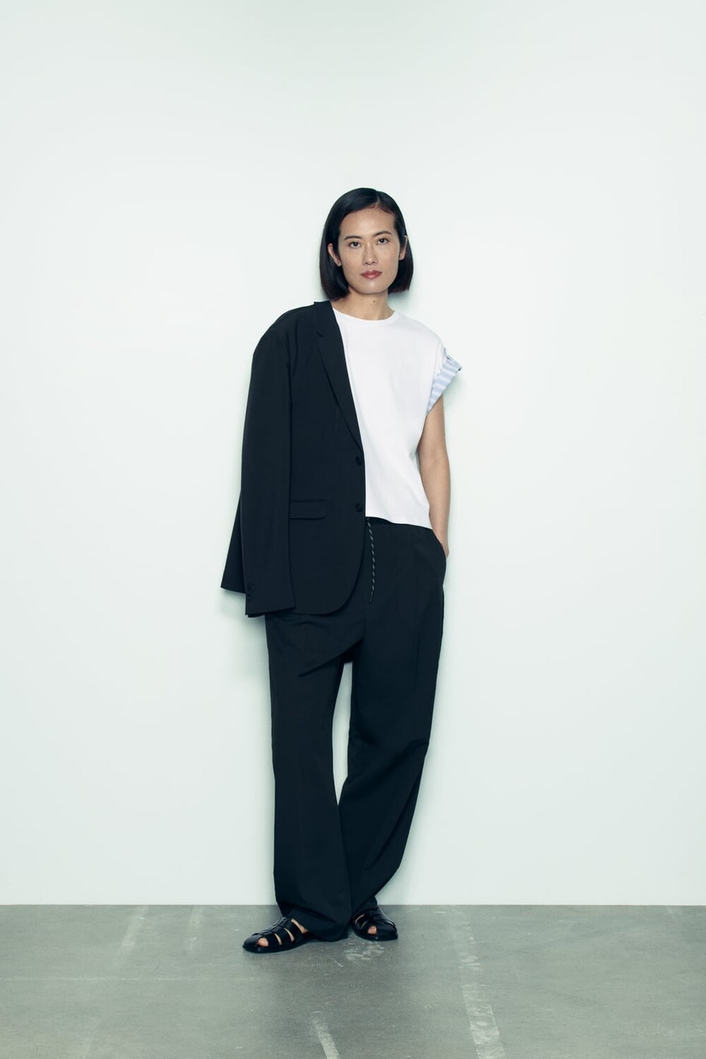 

Футболка поплин ZARA, синий
