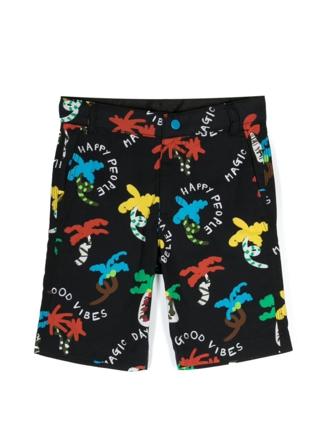 

Stella McCartney Kids шорты чинос с графичным принтом, черный