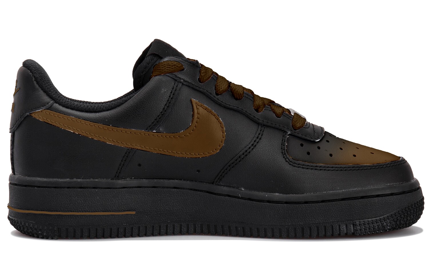 

Кроссовки Nike Air Force 1 Skateboarding Shoes Women's Low-top Black/Brown, черный/коричневый